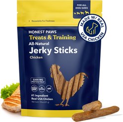 Honest Paws Jerky Sticks Chicken Flavor Grain-Free Jerky Dog Treats, 7.8-oz bag