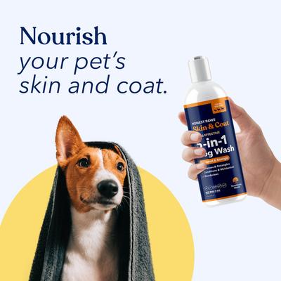 Show full view: Honest Paws Skin & Coat 5-in-1 Coconut & Mango Dog Shampoo & Conditioner, 16-fl oz bottle slide 5 of 9