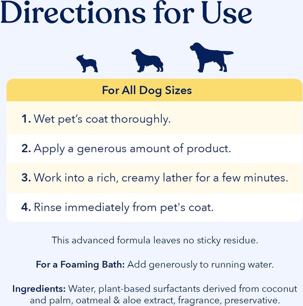 Show full view: Honest Paws Skin & Coat 5-in-1 Dog Shampoo & Conditioner, Lightly Scented, 16-fl oz bottle slide 4 of 9
