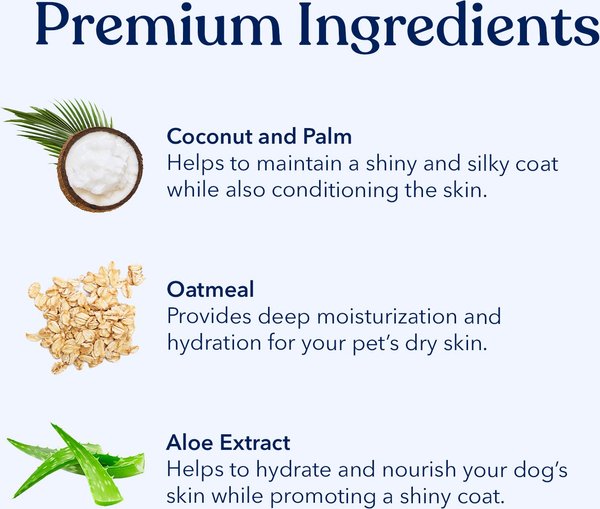 Show full view: Honest Paws Skin & Coat 5-in-1 Oatmeal & Aloe Dog Shampoo & Conditioner, 16-fl oz bottle slide 3 of 9