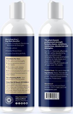 Show full view: Honest Paws Skin & Coat 5-in-1 Oatmeal & Lavender Dog Shampoo & Conditioner, 8-fl oz bottle slide 6 of 9