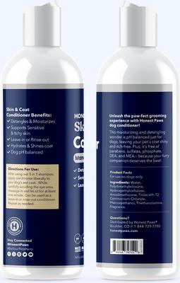 Show full view: Honest Paws Skin & Coat Mandarin & Berry Dog Conditioner, 16-fl oz bottle slide 6 of 9