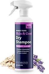 Honest Paws Skin & Coat Oatmeal & Lavender Dog Dry Shampoo, 16-fl oz bottle