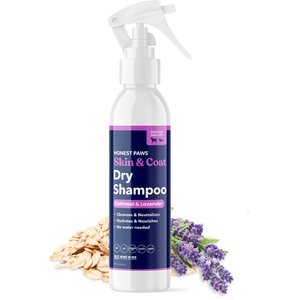 Honest Paws Skin & Coat Oatmeal & Lavender Dog Dry Shampoo, 8-fl oz bottle