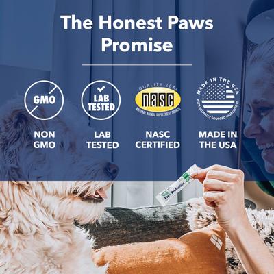 Show full view: Honest Paws Well Pre+ Probiotic Digestive Support Chicken Flavored Powder Supplement for Dogs & Cats, 30 count slide 8 of 11