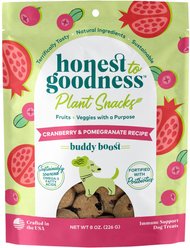 Honest To Goodness Plant Snacks Buddy Boost Cranberry & Pomegranate Dog Treats, 8-oz bag