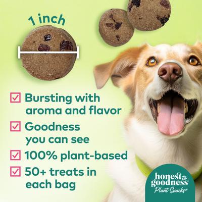 Show full view: Honest To Goodness Plant Snacks Buddy Boost Cranberry & Pomegranate Dog Treats, 8-oz bag slide 3 of 10