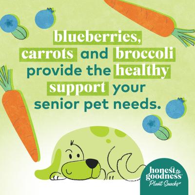 Show full view: Honest To Goodness Plant Snacks Golden Years Blueberry & Carrot Dog Treats, 8-oz bag slide 5 of 10