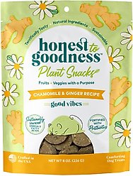 Honest To Goodness Plant Snacks Good Vibes Chamomile & Ginger Dog Treats, 8-oz bag