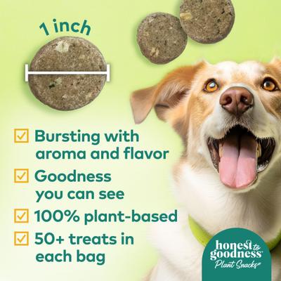 Show full view: Honest To Goodness Plant Snacks Good Vibes Chamomile & Ginger Dog Treats, 8-oz bag slide 3 of 10