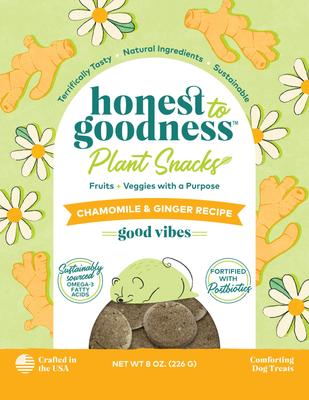 Show full view: Honest To Goodness Plant Snacks Good Vibes Chamomile & Ginger Dog Treats, 8-oz bag slide 8 of 10
