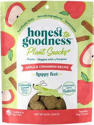 Honest To Goodness Plant Snacks Happy Feet Apple & Cinnamon Dog Treats, 8-oz bag