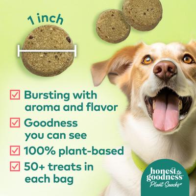 Show full view: Honest To Goodness Plant Snacks Happy Feet Apple & Cinnamon Dog Treats, 8-oz bag slide 3 of 10