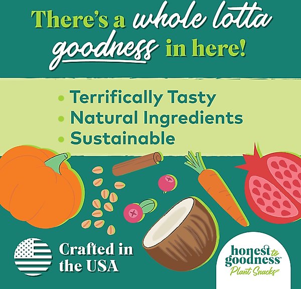Show full view: Honest To Goodness Plant Snacks Mellow Belly Pumpkin & Cinnamon Dog Treats, 8-oz bag slide 4 of 10