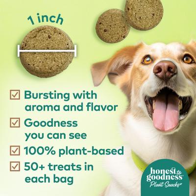 Show full view: Honest To Goodness Plant Snacks Way to Glow Coconut & Flax Dog Treats, 8-oz bag slide 3 of 10
