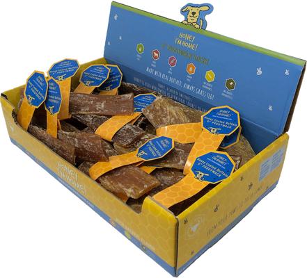 Show full view: Honey I'm Home! 6-in Paddywack Sticks Natural Honey Coated Buffalo Chews Grain-Free Dog Treats, 35 count slide 3 of 6