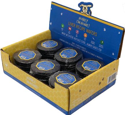 Show full view: Honey I'm Home! Liver Recipe Wafers Buffalo Recipe Grain-Free Dog Treats, 18 count slide 3 of 6