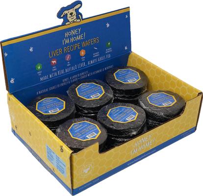 Show full view: Honey I'm Home! Liver Recipe Wafers Buffalo Recipe Grain-Free Dog Treats, 18 count slide 4 of 6