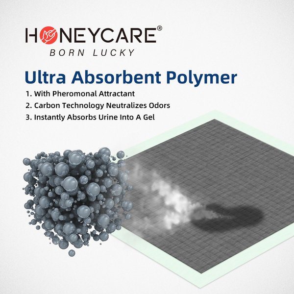Show full view: HoneyCare All-Absorb Charcoal Carbon Eliminating Urine Odor Dog Training Pads, 22x23-in, 100 count slide 3 of 5