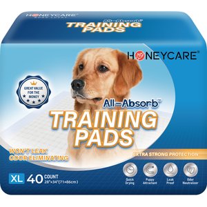 HoneyCare All-Absorb Extra Large Super Absorbent Training Pads, 28 x 34 in, 40 count