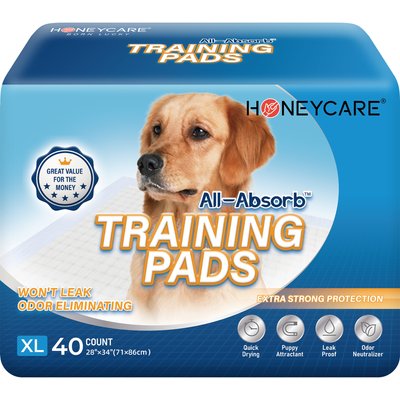 HoneyCare HoneyCare All-Absorb Extra Large Super Absorbent Training Pads, 28 x 34 in, 40 count