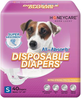HONEYCARE All-Absorb Super Absorbent Disposable Female Dog Diapers