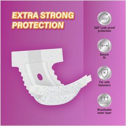 HoneyCare All-Absorb Super Absorbent Disposable Female Dog Diapers, Small: 12 to 20-in waist, 40 count slide 2 of 5