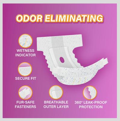 Show full view: HoneyCare All-Absorb Super Absorbent Disposable Female Dog Diapers, Small: 12 to 20-in waist, 40 count slide 3 of 6