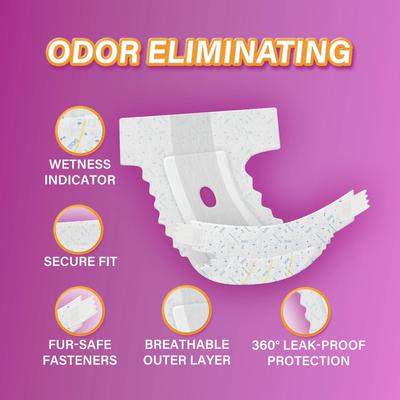 Show full view: HoneyCare All-Absorb Super Absorbent Disposable Female Dog Diapers, X-Large, 12 Count slide 5 of 8