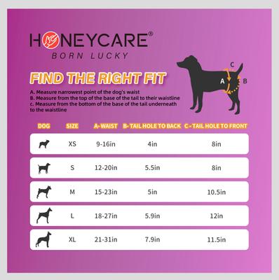 Show full view: HoneyCare All-Absorb Super Absorbent Disposable Female Dog Diapers, X-Small: 9 to 16-in waist, 50 count slide 6 of 7
