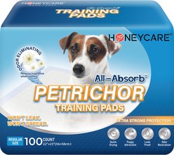 HoneyCare All-Absorb Super Absorbent Dog Training Pads, 22 x 23-in, 100 count, Unscented