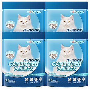 HoneyCare All-Absorb Zeolite Pellets Unscented Non-Clumping Cat Litter, 14-lb bag