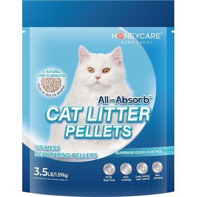 HoneyCare HoneyCare All-Absorb Zeolite Pellets Unscented Non-Clumping Cat Litter, 3.5-lb bag