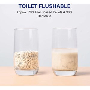 HoneyCare Natural Plant-Based Tofu Pellets & Bentonite Petrichor Mixed Lily Scented with Low-Dust Clumping Cat Litter, 6-lb bag, case of 4