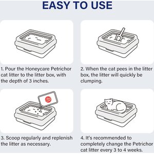 HoneyCare Natural Plant-Based Tofu Pellets & Bentonite Petrichor Mixed Lily Scented with Low-Dust Clumping Cat Litter, 6-lb bag, case of 4