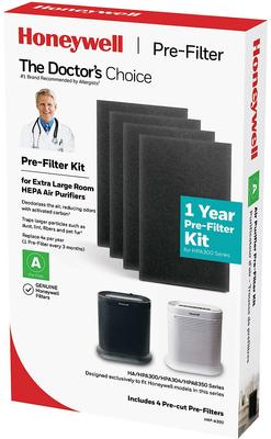 Show full view: Honeywell HPA300 Series Extra-Large Room HEPA Air Purifier Pre-filter, 4 count slide 1 of 1
