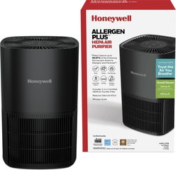 Honeywell Tabletop Allergen Plus HEPA Air Purifier, Black, 6.92 x 6.92 x 10.94-in