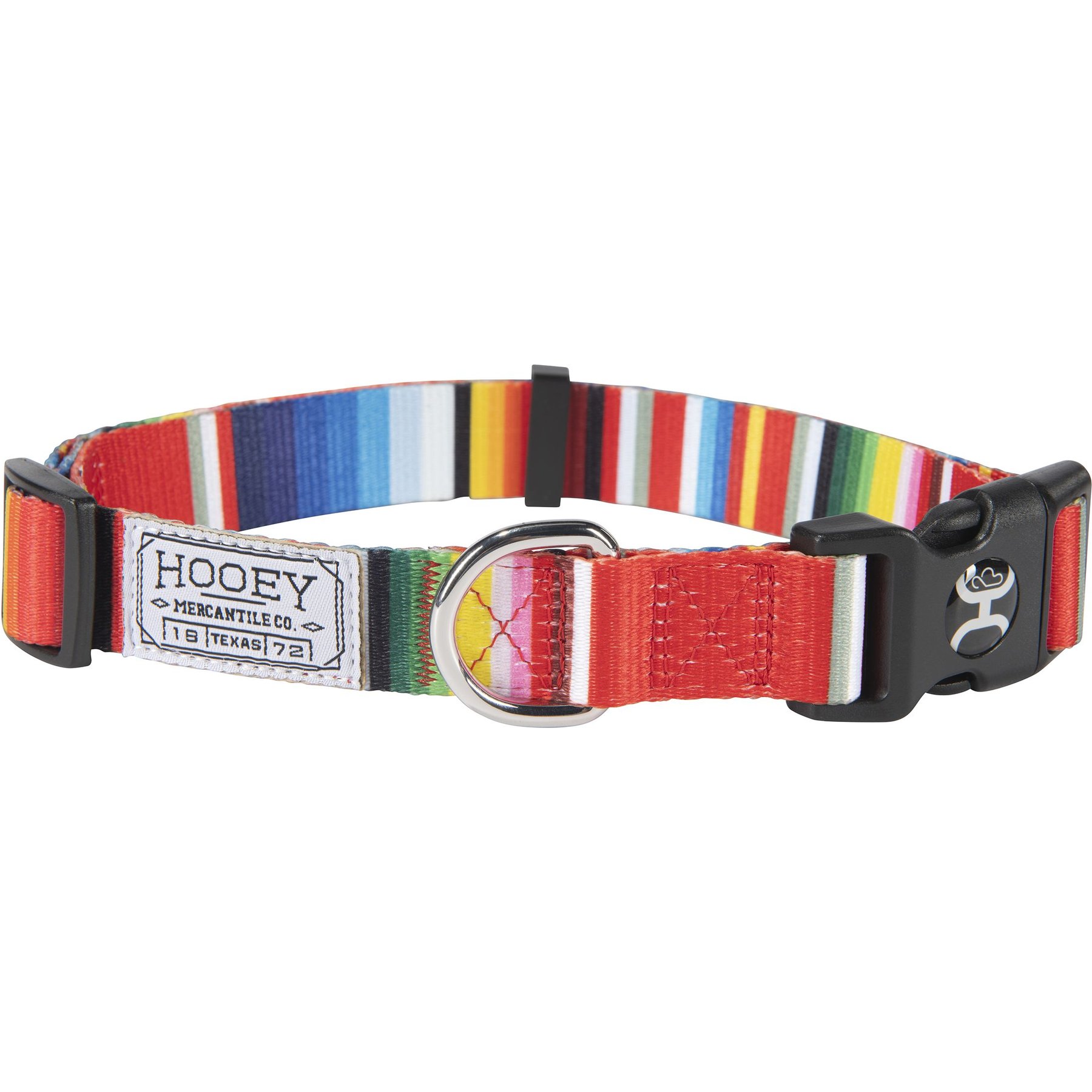 HOOEY Nomad Ployester Standard Dog Collar, Serape Tijuana, Medium: 12 to 18-in neck, 1-in wide