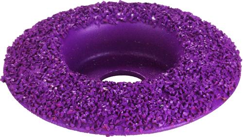 Show full view: Hoof Boss Fine Grit Dome Top Disc Farm Animal Grooming Tool, Purple slide 2 of 3