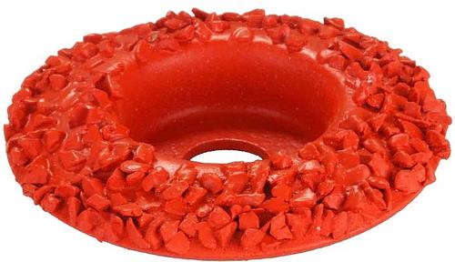 Show full view: Hoof Boss Heavy Grit Dome Top Disc Farm Animal Grooming Tool, Orange slide 2 of 3