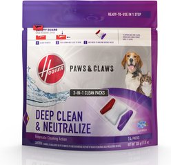 Hoover Paws & Claws Clean Packs Dog & Cat Cleaners & Stain Remover, 14 count