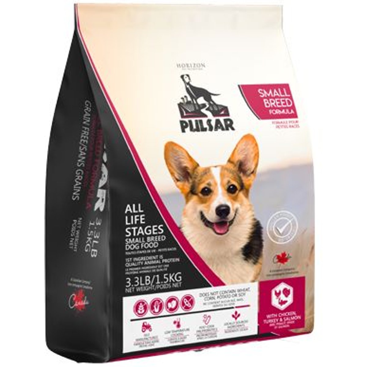 Horizon Pulsar Adult Grain-Free Chicken, Turkey & Salmon Small Breed Dry Dog Food, 3.3-lb bag