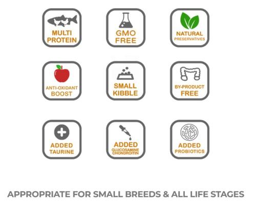 Show full view: Horizon Pulsar Adult Grain-Free Chicken, Turkey & Salmon Small Breed Dry Dog Food, 3.3-lb bag slide 3 of 7