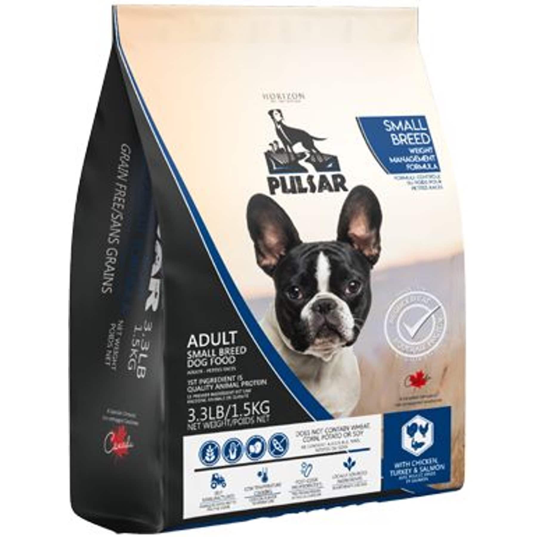 Horizon Pulsar Weight Management Adult Grain-Free Chicken, Turkey & Salmon Small Breed Dry Dog Food, 9.9-lb bundle