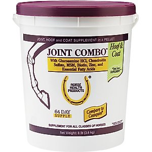 Horse Health Products Joint Combo Hoof & Coat 3-in-1 Apple Flavor Pellets Horse Supplement, 8-lb bucket