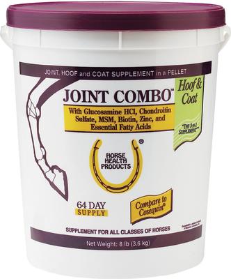 Show full view: Horse Health Products Joint Combo Hoof & Coat 3-in-1 Apple Flavor Pellets Horse Supplement, 8-lb bucket slide 1 of 11
