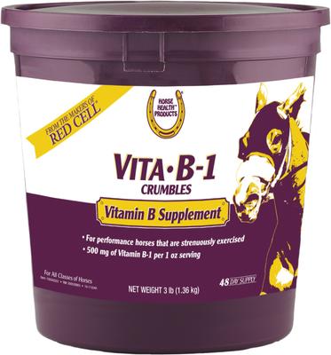 Show full view: Horse Health Products Vita B-1 Crumbles for Optimal Muscle & Metabolism Support Horse Supplement, 3-lb bucket slide 1 of 10