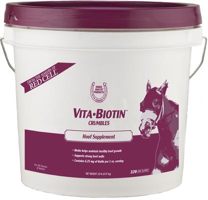 Show full view: Horse Health Products Vita Biotin Crumbles, Supports Proper Hoof Health in Horses 20 pounds, 320 Day Supply slide 1 of 9