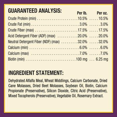Show full view: Horse Health Products Vita Biotin Molasses Flavor Crumbles Horse Supplement, 3-lb tub slide 7 of 9