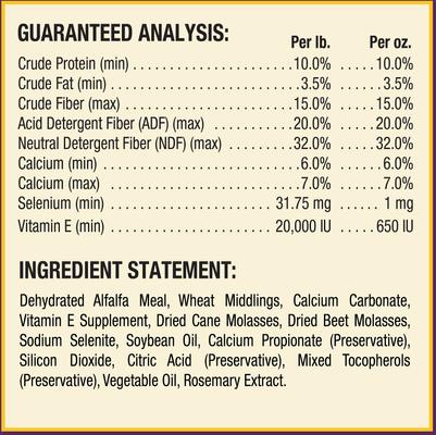 Show full view: Horse Health Products Vita-E & Selenium Crumbles Horse Supplement, 3-lb bucket slide 8 of 8